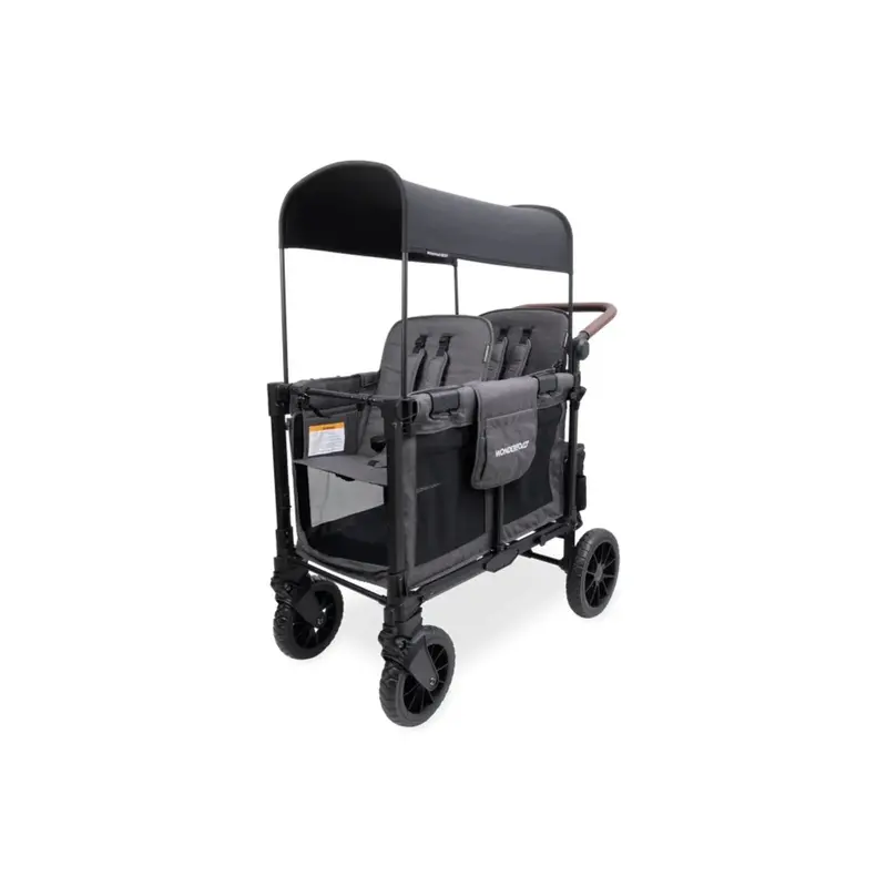 Wonderfold W2 Luxe Pro Stroller Wagon - Charcoal Grey 2