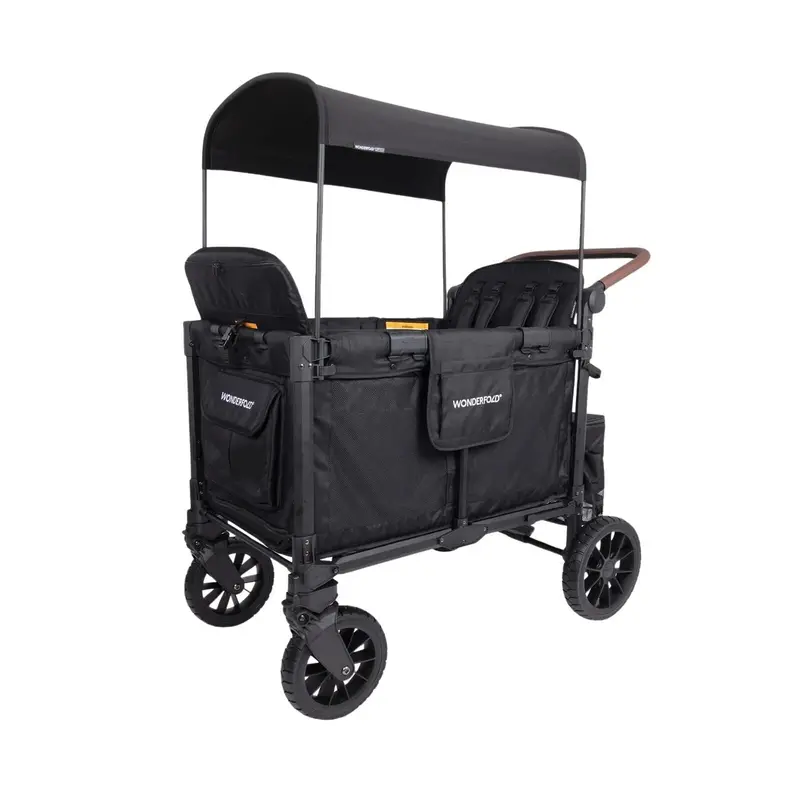 Wonderfold W4 Luxe Pro Stroller Wagon - Jet Black 1