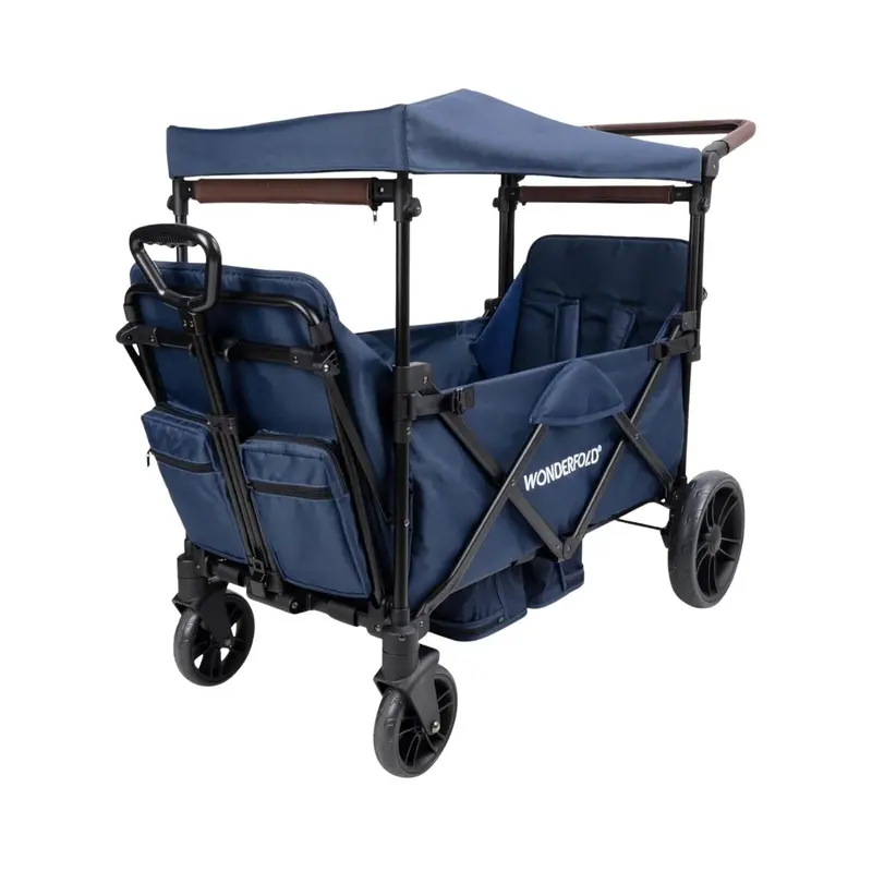 Wonderfold X2r Push & Pull Quad Stroller Wagon - Sapphire Navy 1