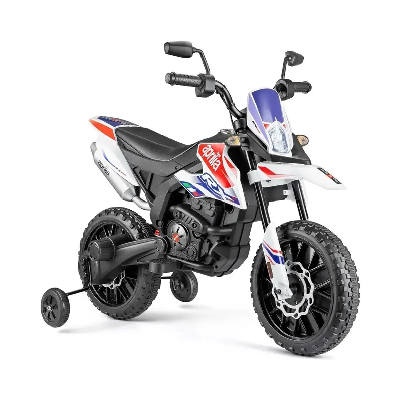 Xootz Aprilia 12V Electric Motorbike Ride On With Lithium Battery - White 1
