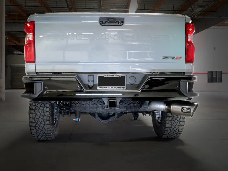 Afe Power Large-Bore Hd 5-Inch Dpf-Back Exhaust System With Polished Tip For 2024–2025 Gm 6.6L L5P Diesel Trucks 2