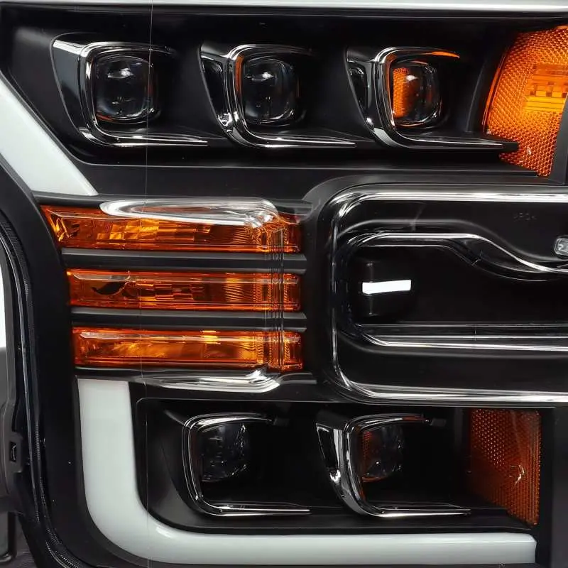 Alpharex Nova Led Projector Headlights For 2017–2020 Ford Raptor – Matte Black Plank Design With Adaptive Lighting & Sequential Turn Signals 2