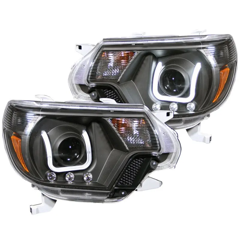 Anzo 2012-2015 Toyota Tacoma Projector Headlights W/ U-Bar Black 1
