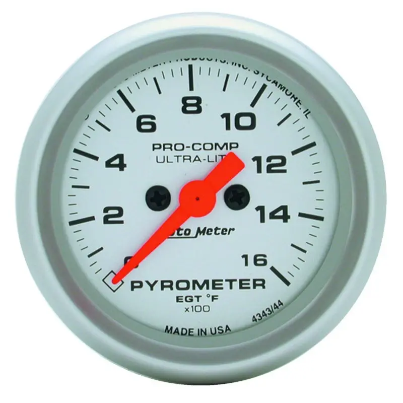 Autometer Ultra-Lite Digital Egt Gauge – 60Mm, 0–1600°F, Stepper Motor Display 1