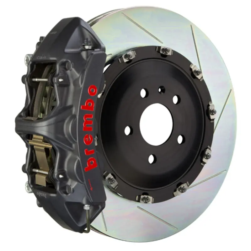 Brembo 18+ Model 3 Awd/Rwd Front Gts Bbk 6 Piston Cast 365X34 2Pc Rotor Slotted Type1-Black Ha 1
