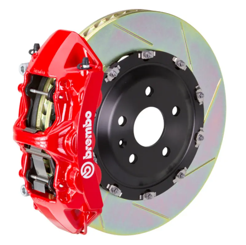 Brembo 20+ Model Y Front Gt Bbk 6 Piston Cast 365X34 2Pc Rotor Slotted Type-1-Red 1