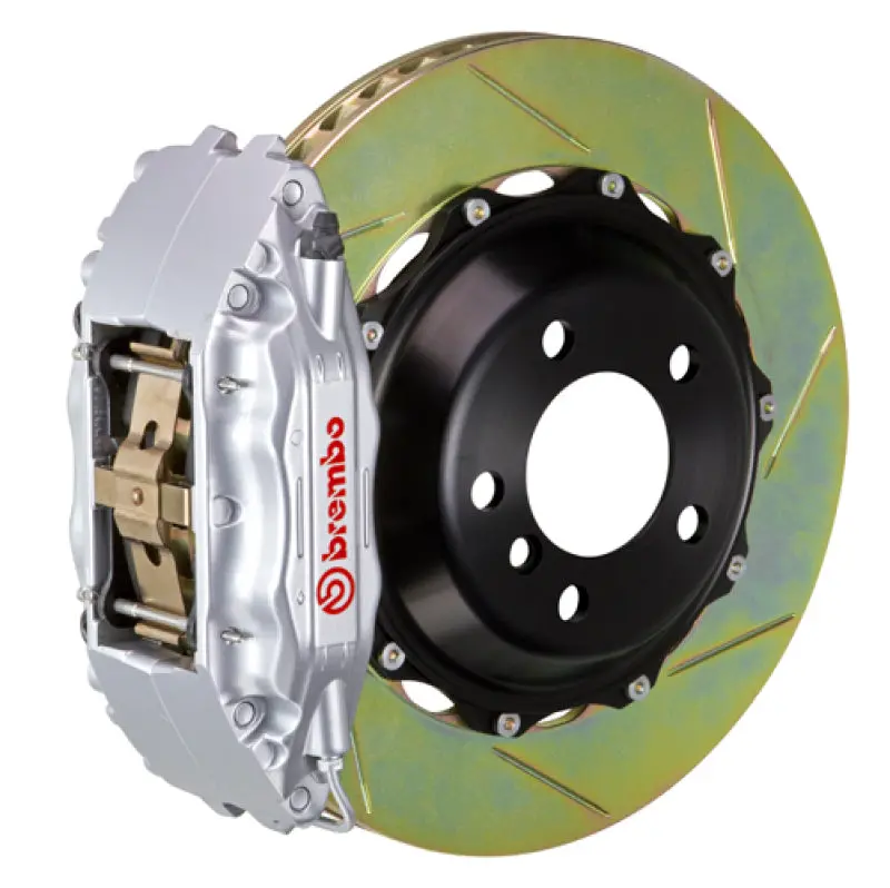 Brembo Front Gt Big Brake Kit For 1978–1979 Porsche 930: 4-Piston Calipers, 355X32Mm Two-Piece Slotted Rotors (Type-1, Silver) 1