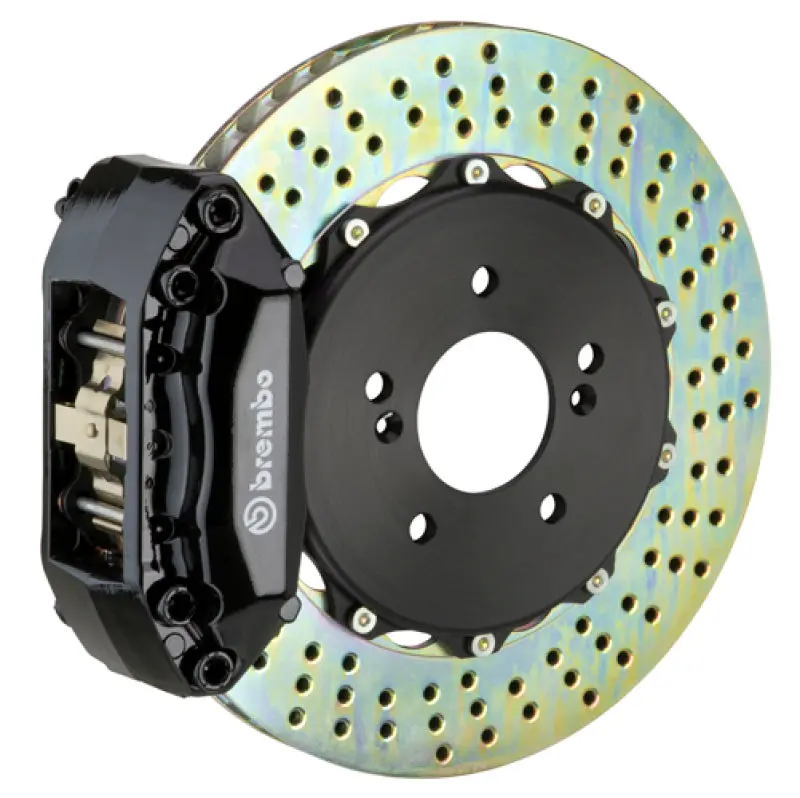 Brembo Gt Big Brake Kit For 1992–1998 Bmw 318I / 325I (Non-Xdrive) – Front, 4-Piston Calipers, 320X28Mm Two-Piece Drilled Rotors, Black Finish 1