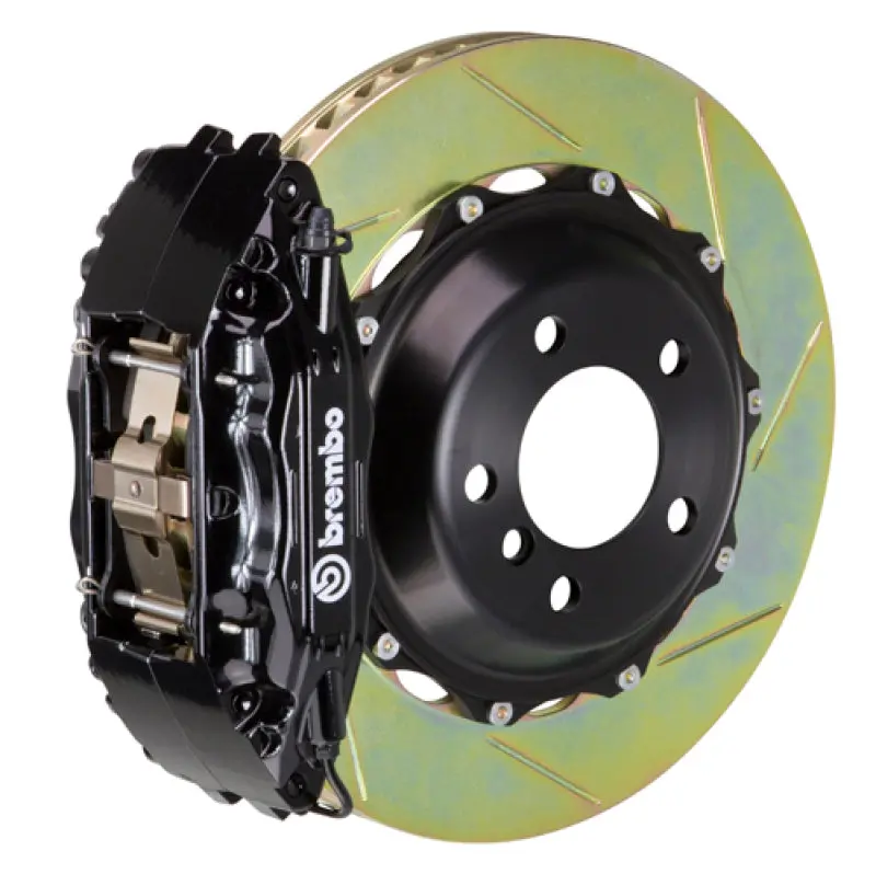 Brembo Gt Big Brake Kit For 2004–2005 Vw R32 (Mk4) – Front, 4-Piston Calipers, 355X32Mm Two-Piece Slotted Rotors, Black Finish 1