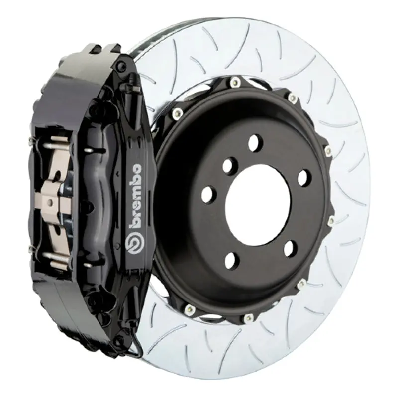 Brembo Gt Big Brake Kit For 2006–2014 Vw Gti – Front 6-Piston Calipers, 355×32Mm Two-Piece Slotted Rotors, Black Finish 1