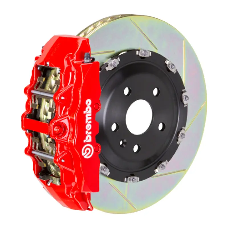 Brembo Gt Front Big Brake Kit – 6-Piston Calipers With Slotted 380X34Mm Two-Piece Rotors For 2008–2014 Dodge Challenger Srt-8 1