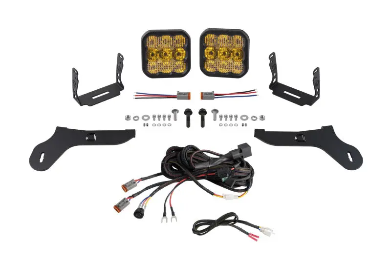 Diode Dynamics Ss5 Led Pod Light Kit For 2017–2020 Ford Raptor – Sport Yellow Combo, Bumper-Mounted 1