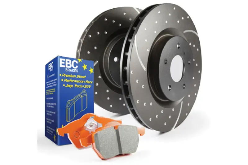 Ebc Orangestuff Brake Pad And Drilled & Slotted Rotor Kit 1