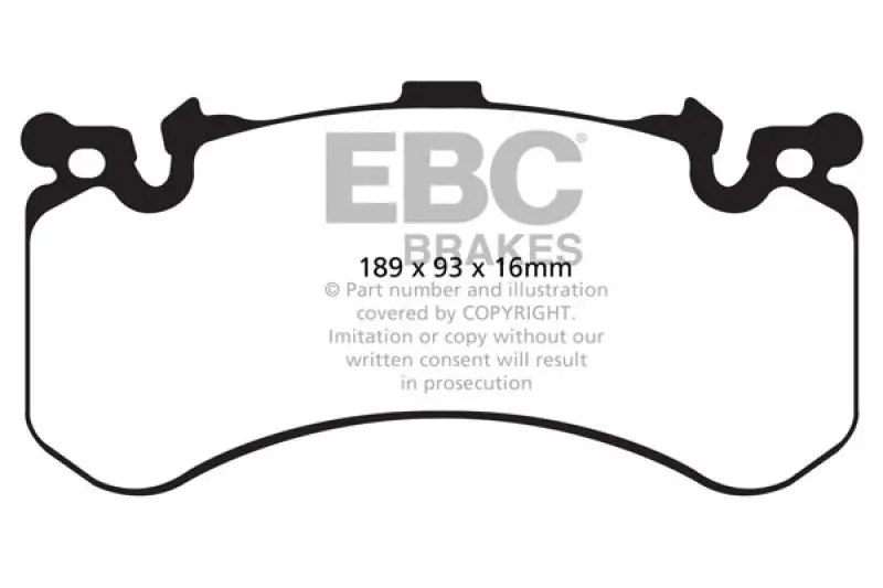 Ebc Redstuff High-Performance Front Brake Pads – Cast Iron Rotors, For 2011+ Audi A8 Quattro 6.3L 1