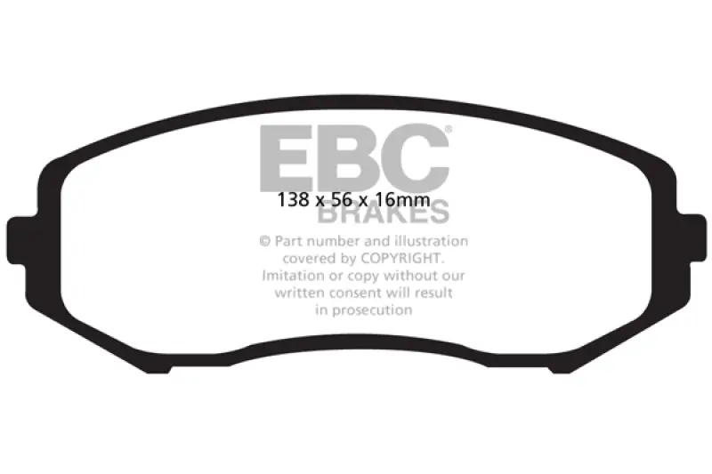 Ebc Ultimax2 Front Brake Pads For 2008+ Suzuki Grand Vitara 2.4L 2