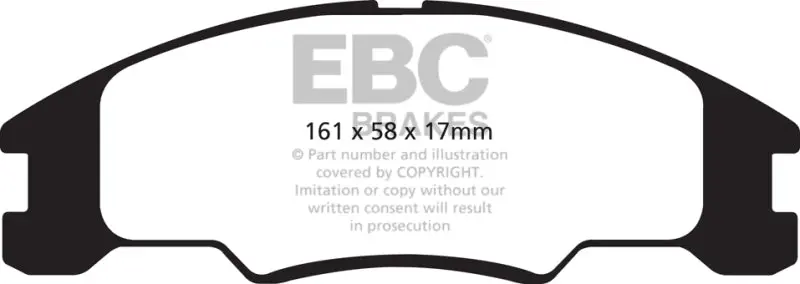 Ebc Ultimax2 Front Brake Pads For 2010–2011 Ford Focus 1.6L 1