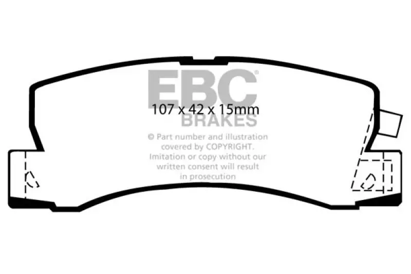 Ebc Ultimax2 Rear Brake Pads For 1990–1991 Lexus Es250 (2.5L) 2