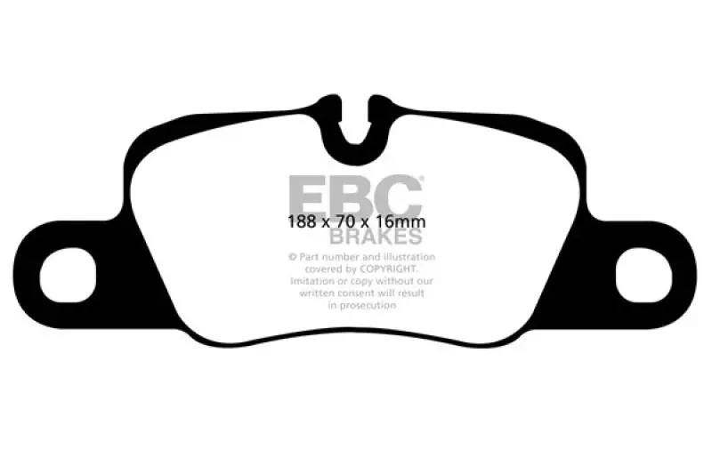 Ebc Yellowstuff Rear Brake Pads For 2012–2015 Porsche 911 (991) Carrera S 3.8L – Cast Iron Rotors Only 1