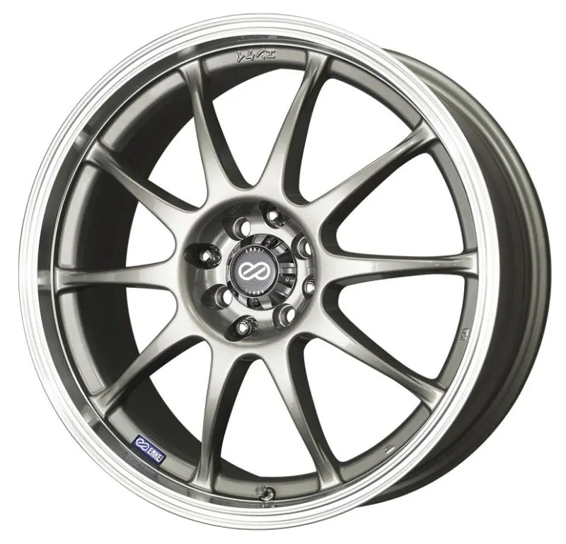 Enkei J10 Silver Machined-Lip Alloy Wheel – 16X7, 4X100/114.3, 42Mm Offset, 72.62Mm Bore 1