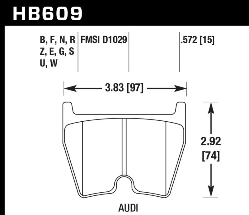 Hawk Hps 5.0 Race Brake Pads – Front Axle Fitment For Audi R8 (2008–2011), Rs4 (2007–2008), Rs6 (2003–2004), And Vw Phaeton (2002–2003) 1