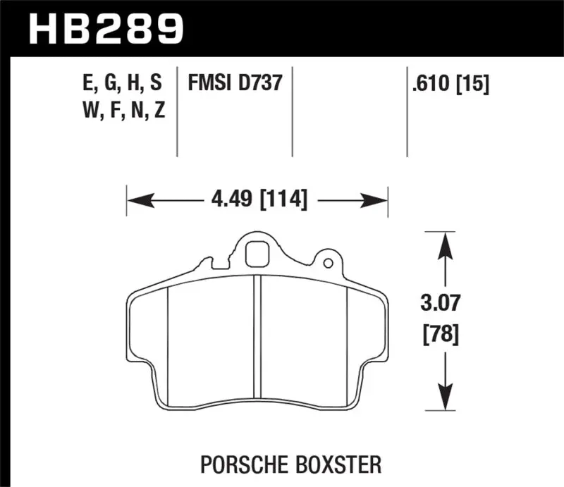 Hawk Hps Street Performance Front Brake Pads For Porsche Models 1