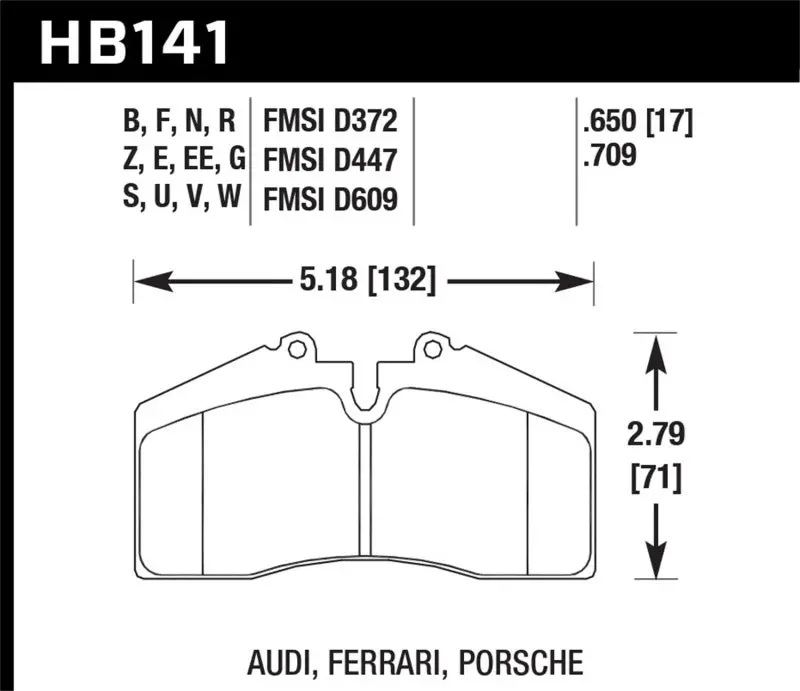 Hawk Performance Front Brake Pads For Porsche 911, 928, 944, And 968 Models 1