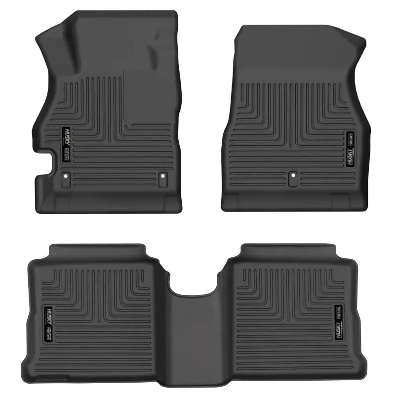 Husky Weatherbeater Floor Liners For 2020–2022 Nissan Versa – Front & Rear Black All-Weather Protection 1