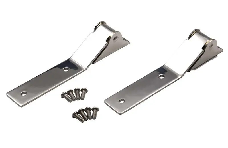 Kentrol Polished Silver Tailgate Hinge Pair For 1987–1995 Jeep Wrangler Yj 1