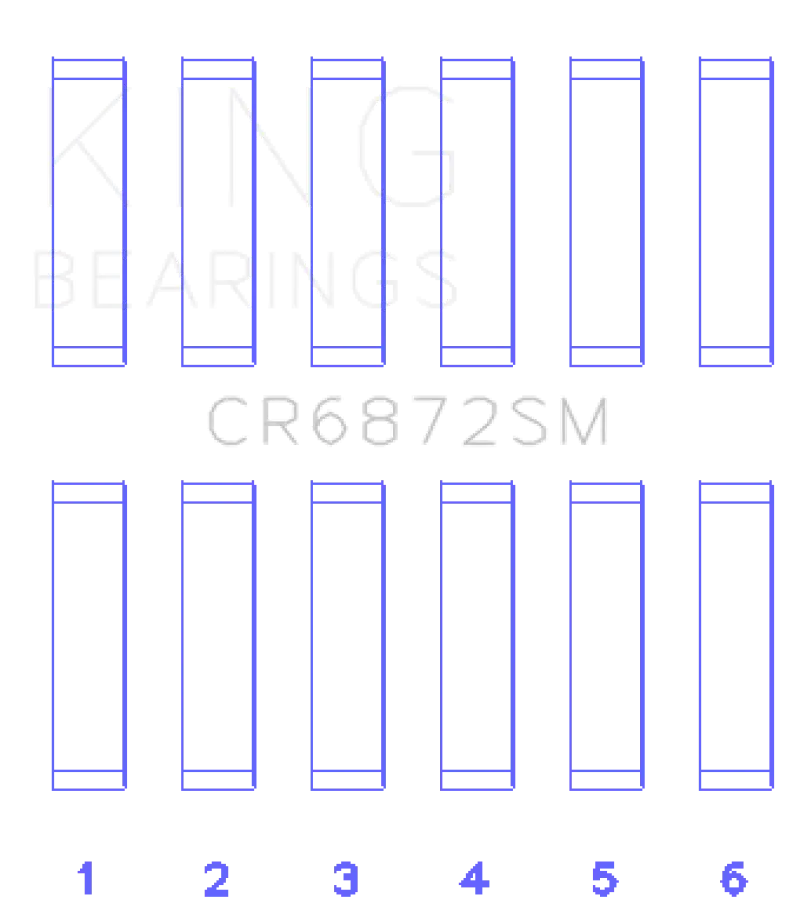 King Toyota 1Gr-Fe (Size +.50Mm) Connecting Rod Bearing Set 1