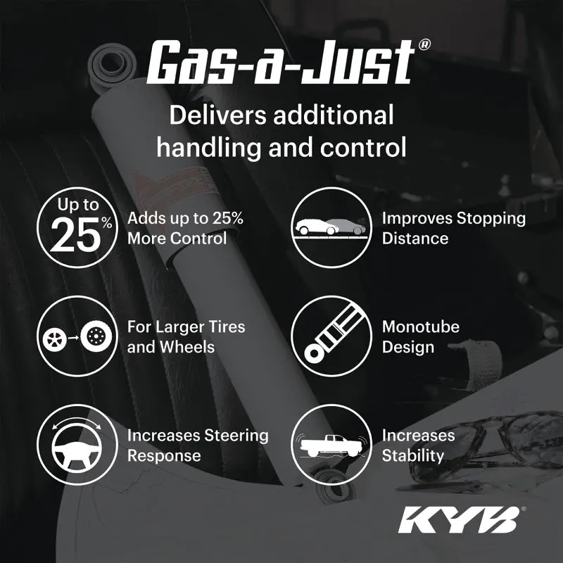 Kyb Gas-A-Just Front Gas Shock For 2018–2024 Jeep Wrangler (2–3 Inch Lift) 1