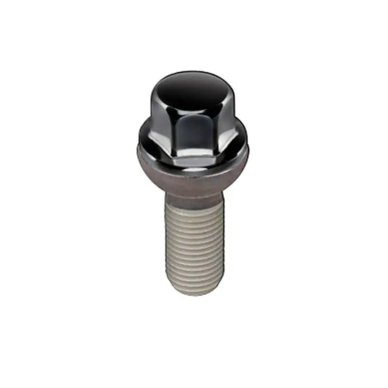 Mcgard Black Hex Lug Bolts With Radius Seat: M14×1.5 Thread, 17Mm Hex, 28.1Mm Shank — Pack Of 50 1