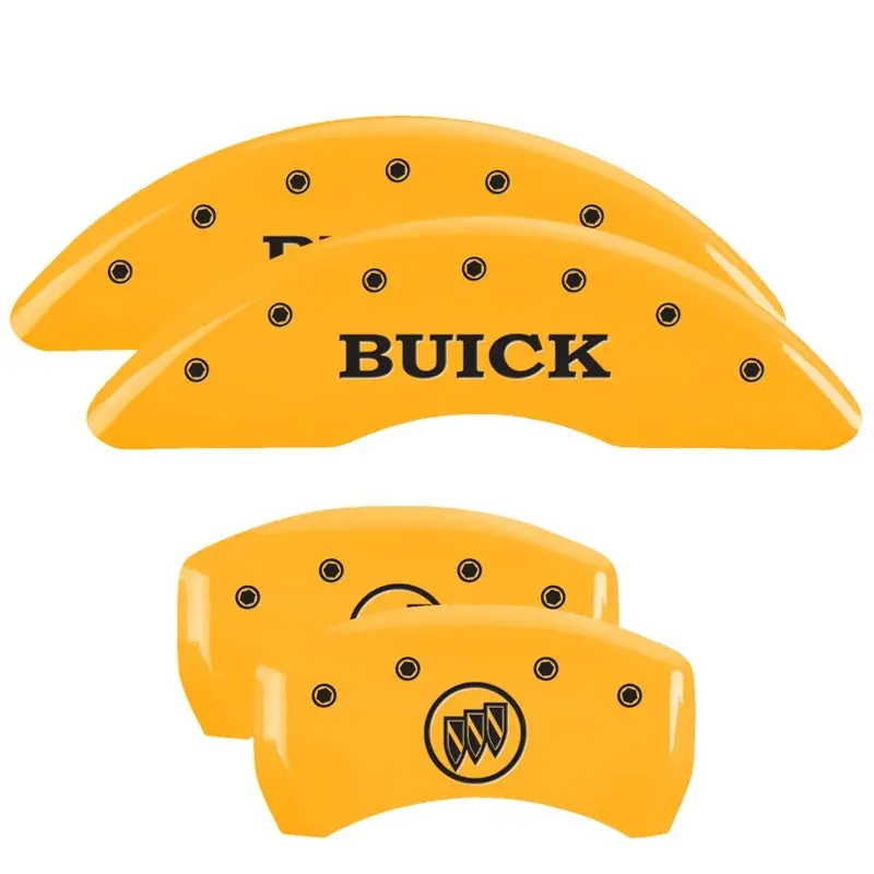 Mgp 4 Caliper Covers Engraved Front Buick Rear Yellow Finish Black Char 2018 Buick Enclave 1