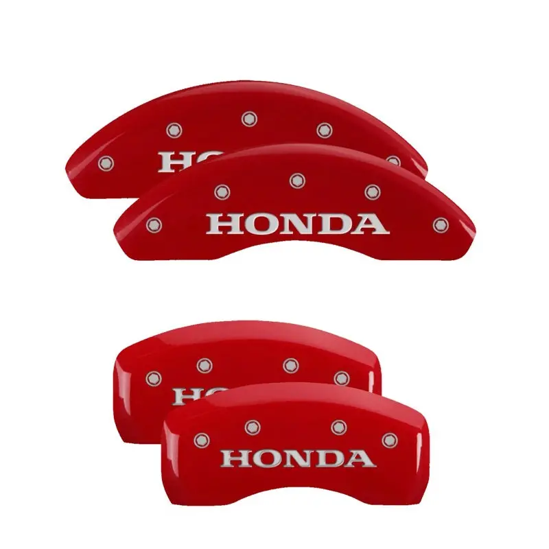 Mgp Engraved Front Caliper Covers For Honda – Red Finish With Silver Accents 1