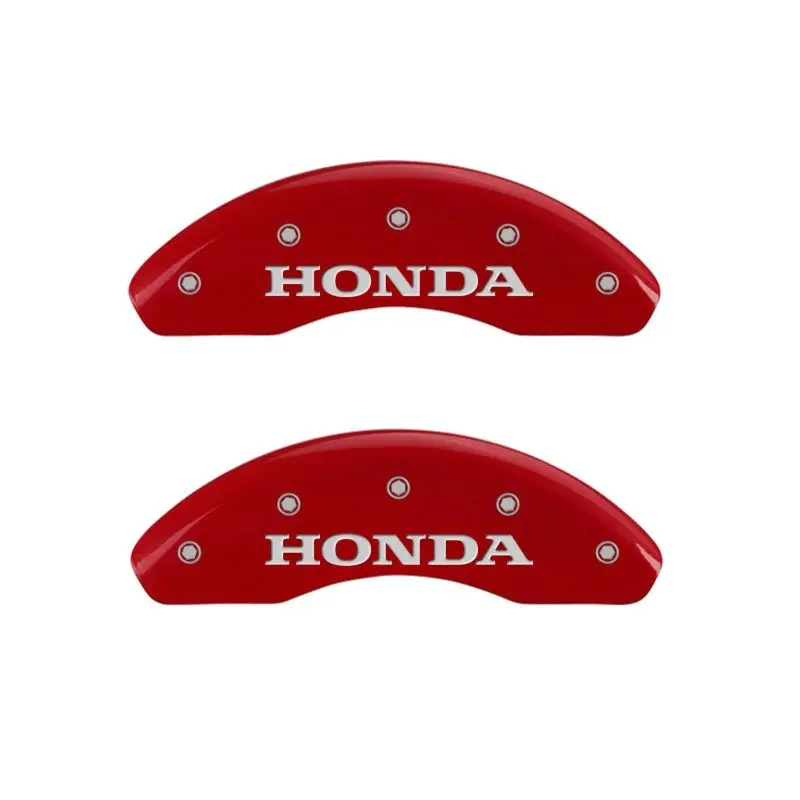 Mgp Engraved Front Caliper Covers For Honda – Red Finish With Silver Accents 2