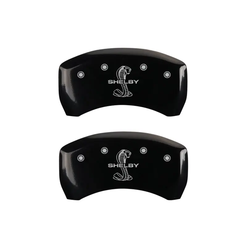 Mgp Engraved Rear Caliper Cover Set – Tiffany Snake Design, Black Base With Silver Accents 1
