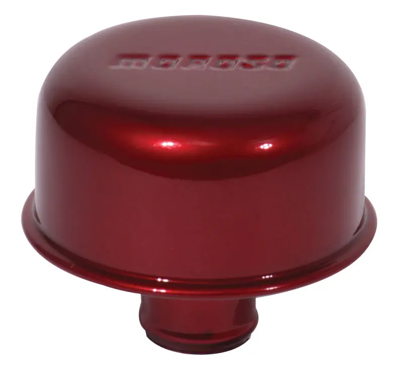 Moroso Valve Cover Breather - 1.22In Diameter - One Piece Push-In Type - Red Powder Coat 1