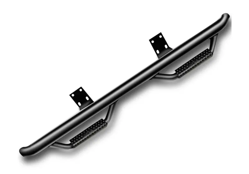 N-Fab Nerf Step Side Bars For 2005–2015 Toyota Tacoma Double Cab — Texas Black, 2" Width 1
