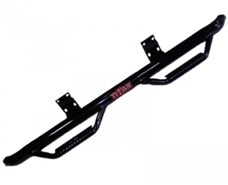 N-Fab Nerf Step Side Bars For 2005–2015 Toyota Tacoma Double Cab — Texas Black, 2" Width 2