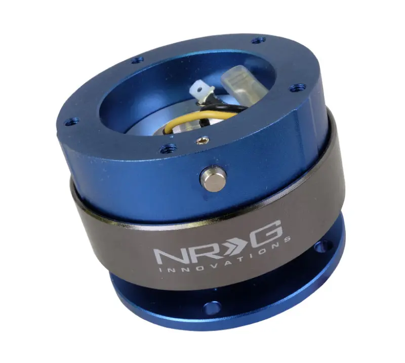 Nrg Quick Release Steering Hub – Gen 2.0, Blue Body With Titanium-Chrome Ring (5-Hole Base & Top) 1
