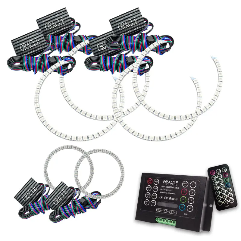 Oracle Jeep Grand Cherokee 11-13 Triple Halo Kit - Colorshift W/ 2.0 Controller 1