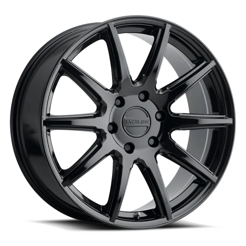 Raceline Spike Gloss Black Wheel – 22X9.5", 6X139.7Mm Bolt Pattern, 15Mm Offset, 106.1Mm Bore 1