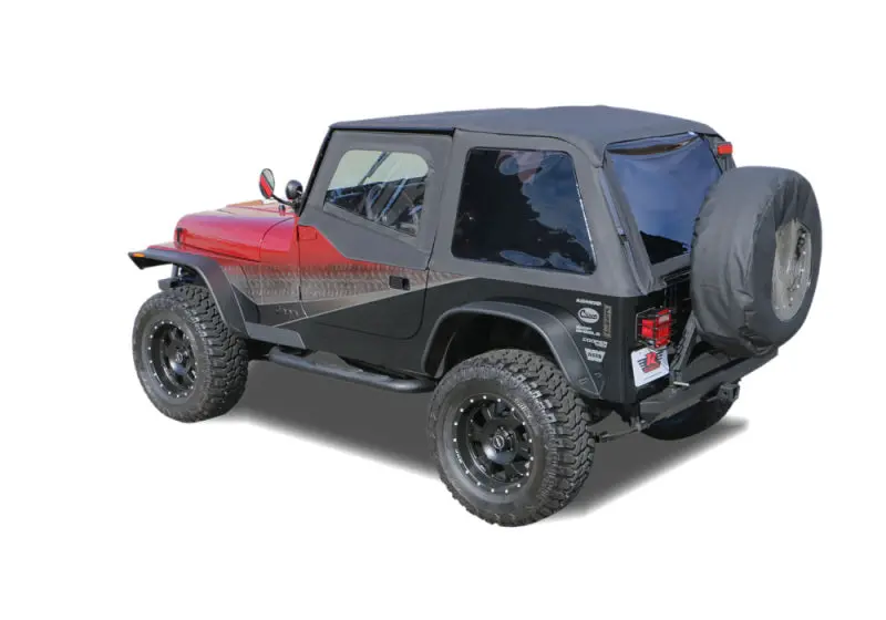 Rampage 1992-1995 Jeep Wrangler(Yj) Frameless Soft Top Kit - Black Diamond 1