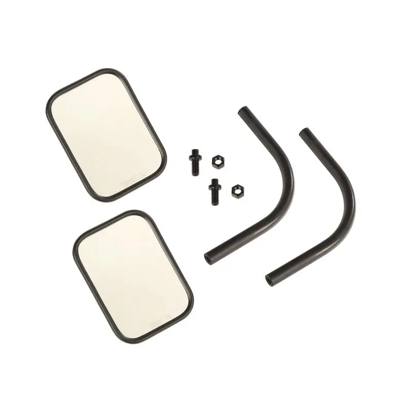 Rugged Ridge Rectangular Trail Mirror Kit For 2018–2020 Jeep Wrangler Jl And Jt 1