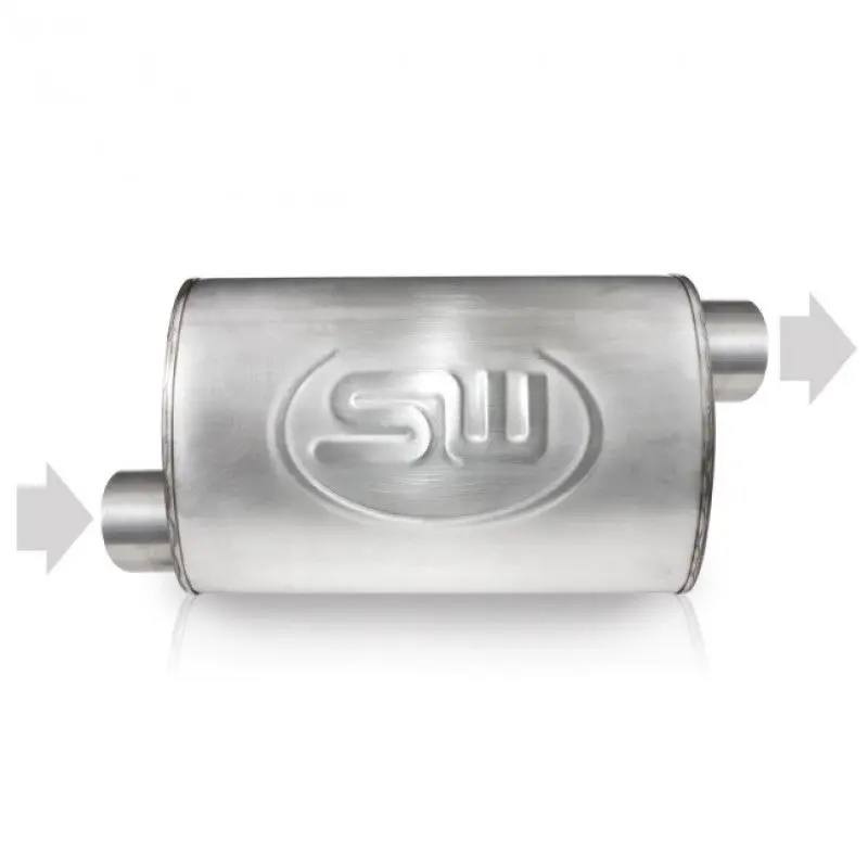 Stainless Works 2.5-Inch Offset Inlet / 2.5-Inch Offset Outlet Exhaust Flange – 5X9 Inch Rectangular 1
