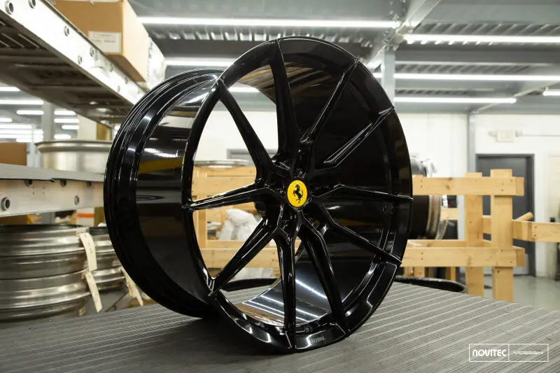 Vossen X Novitec Nf9 Forged Rear Wheel – 22×12.5", 5×114.3, Et46, Gloss Black – Fits Ferrari 812 Superfast/Gts 1