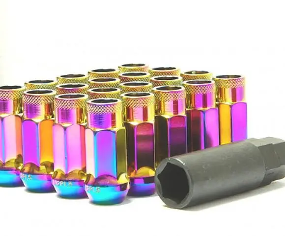 Wheel Mate Muteki Sr48 Open-End Lug Nuts – Gold Chrome, 12×1.25Mm, 48Mm Length 1